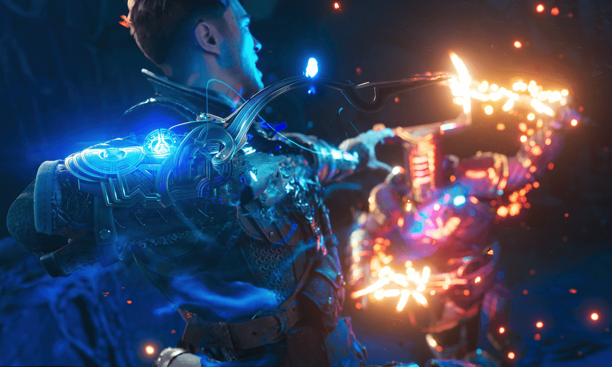 Jak winds up his magic fist in Immortals of Aveum.