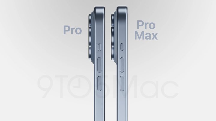 iPhone 15 Pro and iPhone 15 Pro Max camera bump comparison