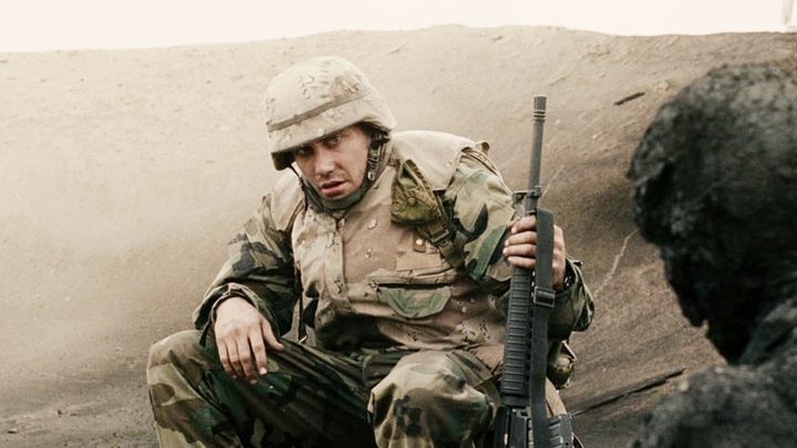 A soldier on the battlefield in Jarhead.