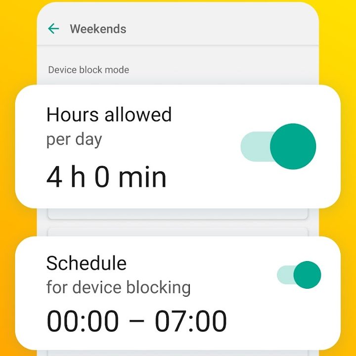 Time limits in Kaspersky Safe Kids.