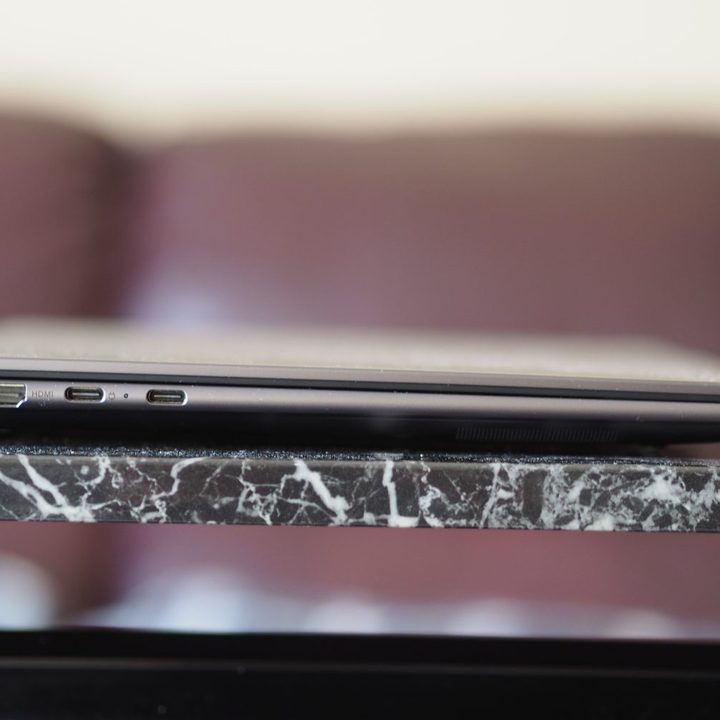Lenovo Slim 7 14 2023 left side view showing ports.