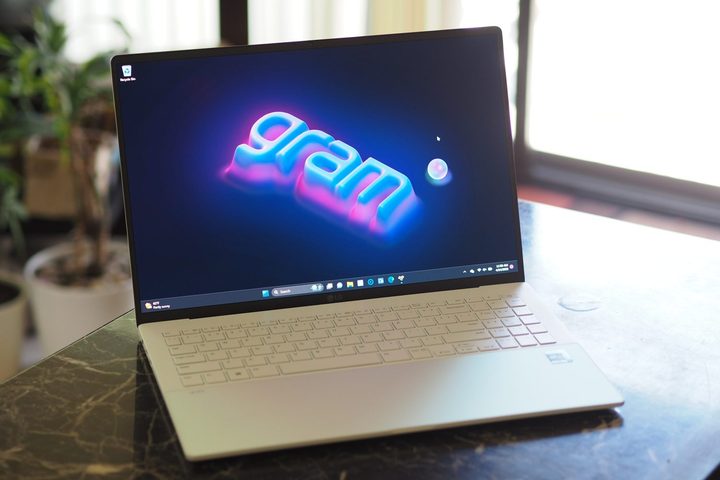 LG Gram Style front angled view showing display and keyboard deck.