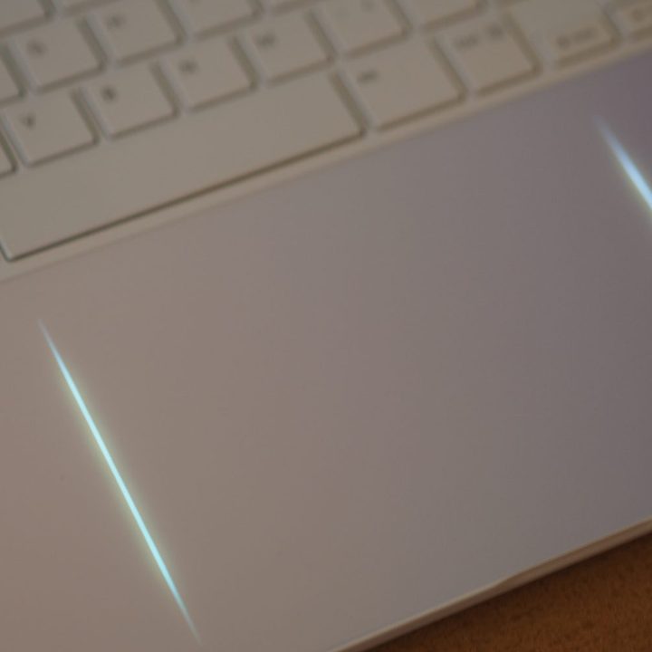 LG Gram Style top down view showing touchpad LEDs.