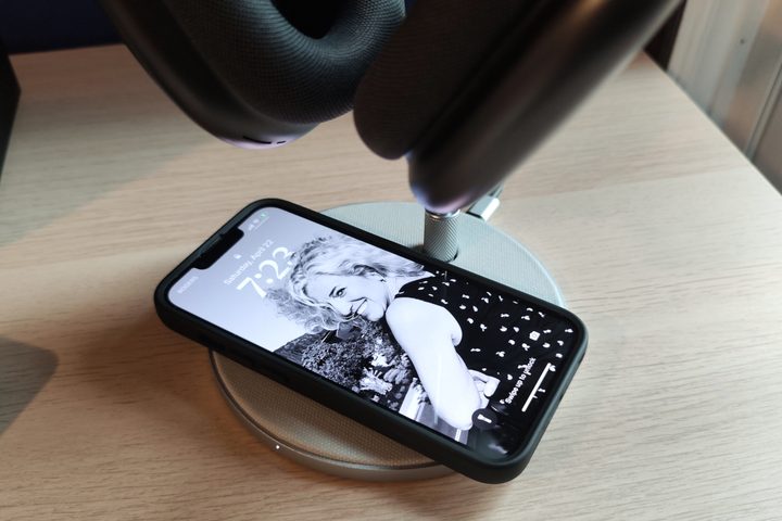 Master & Dynamic MC300 with Apple AirPods Max headphones and iPhone 14.