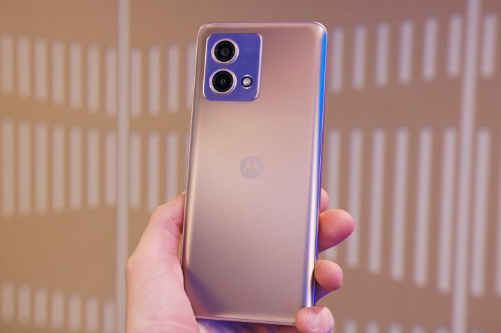 Someone holding the Moto G Stylus 2023.