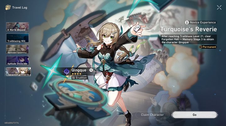 Travel Log explanation on how to get Qingque in Honkai Star Rail