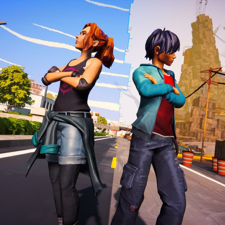 Zoe and Kaito stand side-by-side in Road 96: Mile 0.