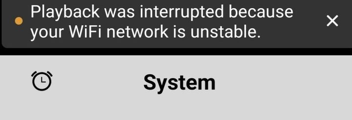 Sonos WiFi network is unstable error message.