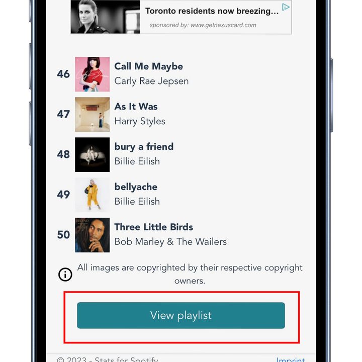how to use stats for spotify iphone view playlist