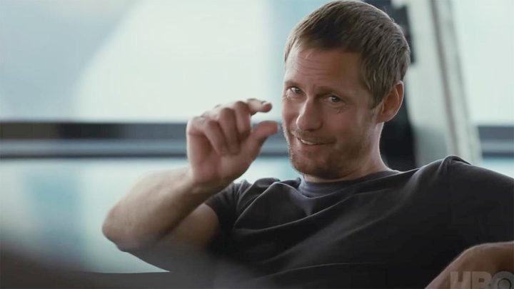 A blond man gestures in Succession season 4.