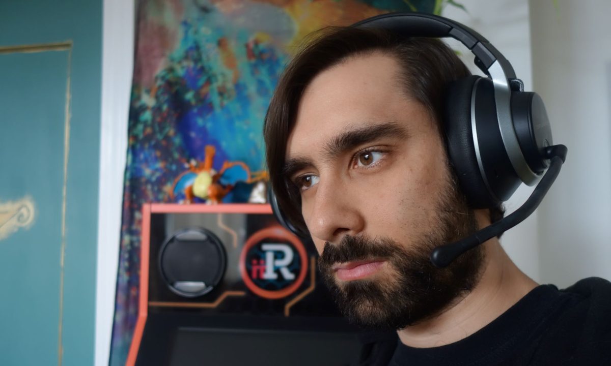 A Turtle Beach Stealth Pro headset is worn by a man.
