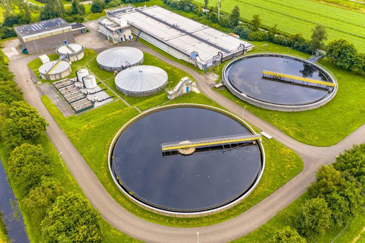 a wastewater treatment plant