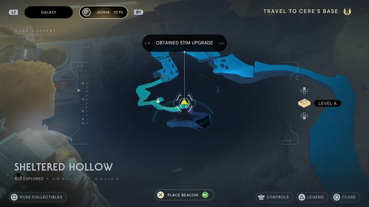 Cal looking at a map of a stim upgrade.