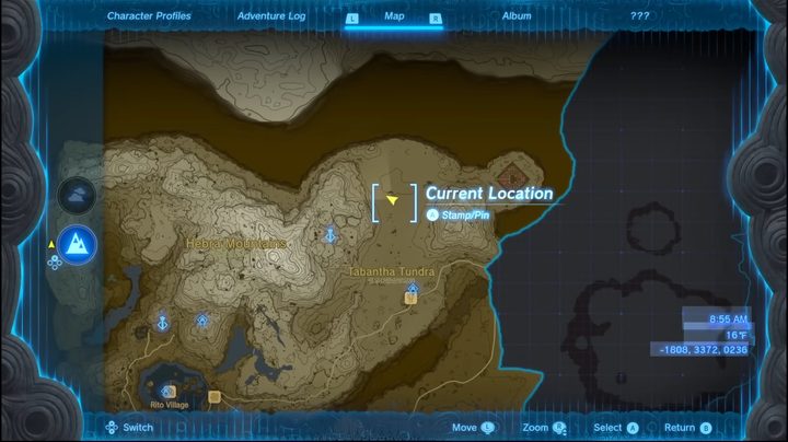 A map showing where the golden horse is.
