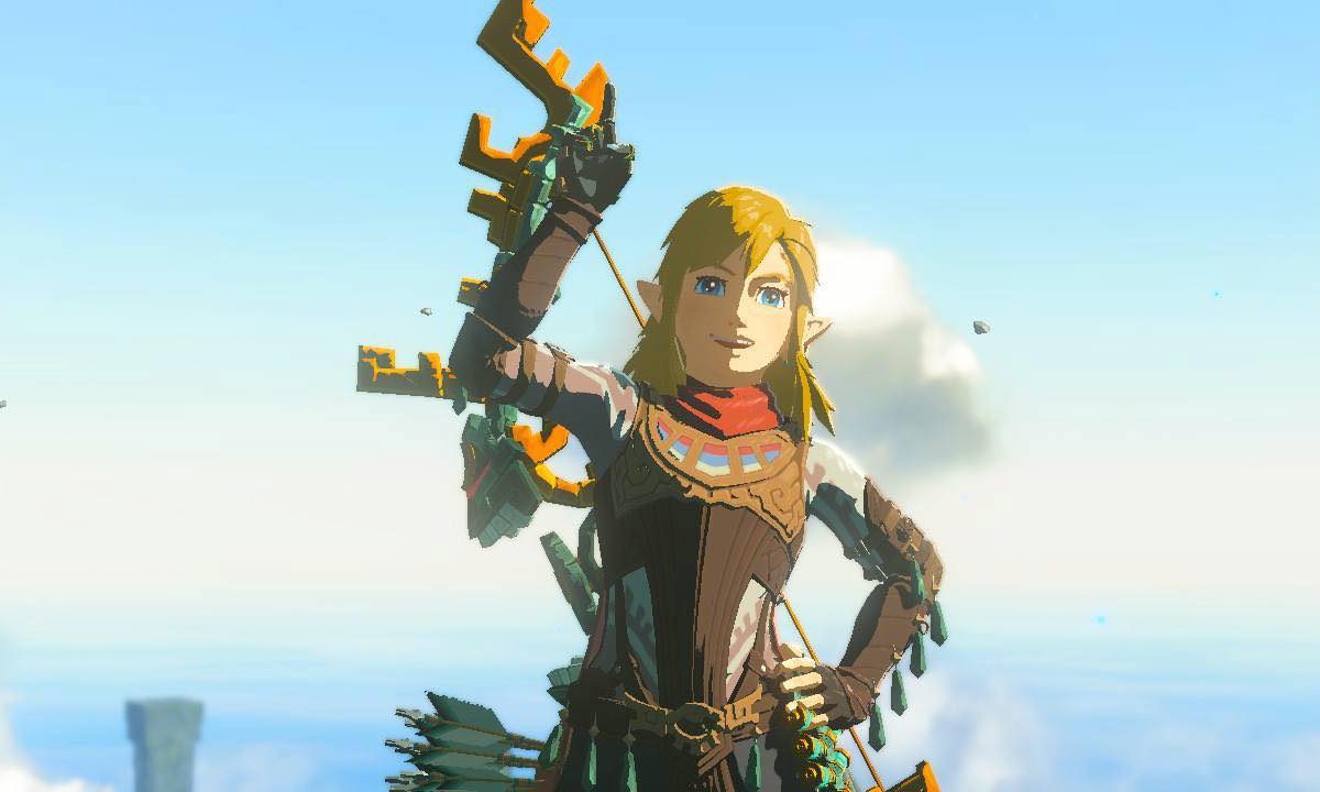 Link wearing the Glide Set. in Tears of the Kingdom.