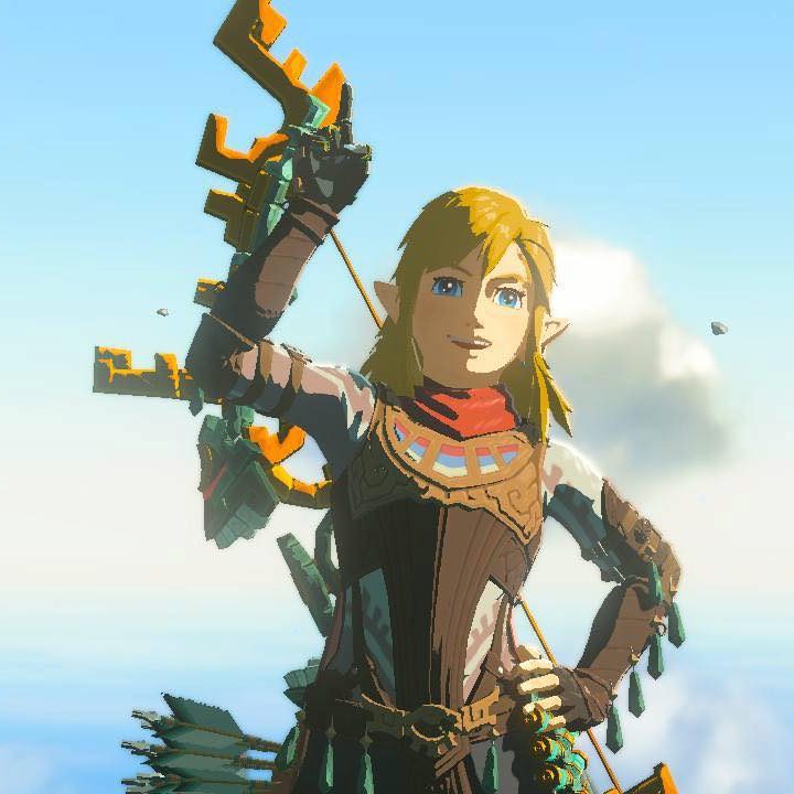 Link wearing the Glide Set. in Tears of the Kingdom.