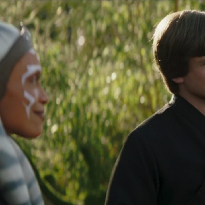 Ahsoka Tano and Luke Skywalker in The Book of Boba Fett.