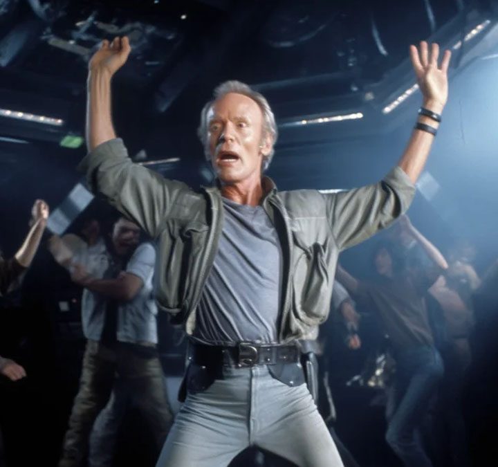 Bishop commands the dance floor in Aliens: The Musical.