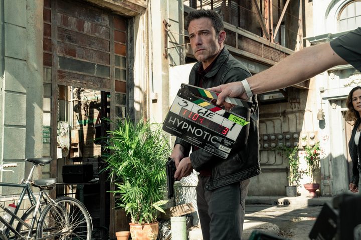 Ben Affleck prepares to shoot a scene for Hypnotic.