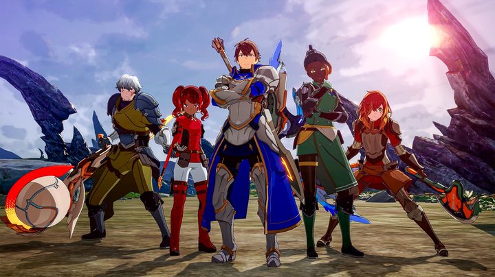 A group of Blue Protocol players stands together.
