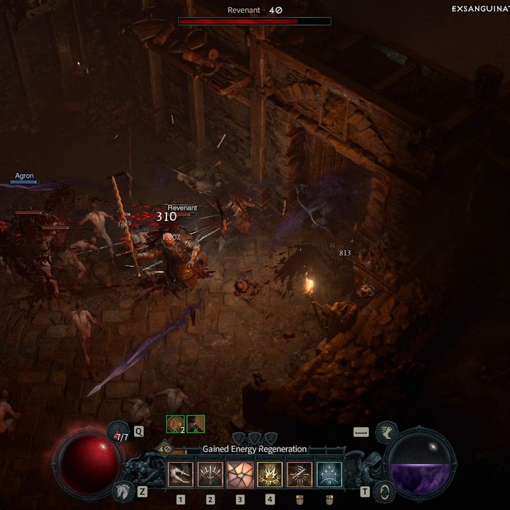 A rogue attacks enemies in Diablo 4.