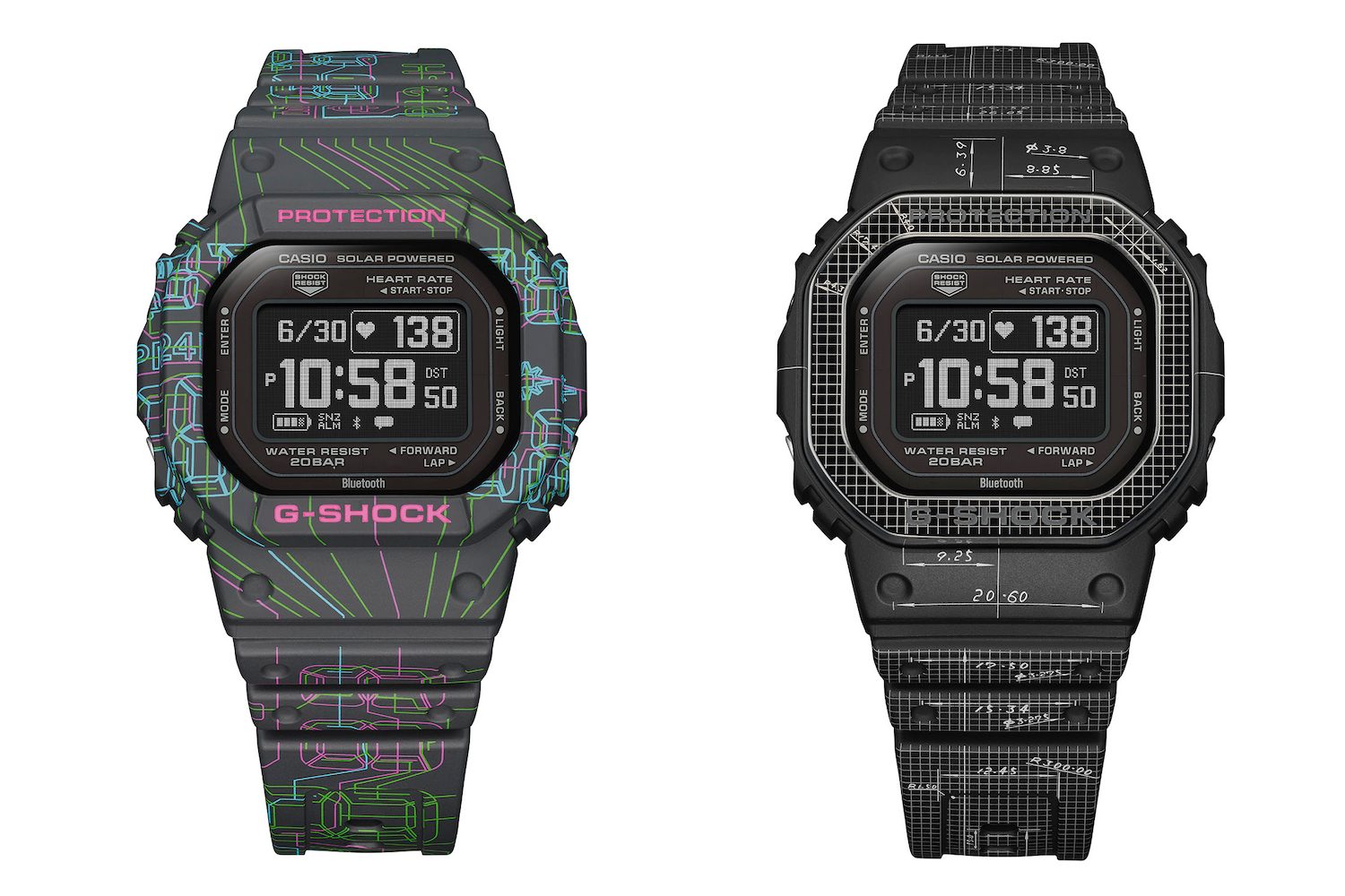 The special Casio G-Shock DW-H5600 gets two different case and bezel options.