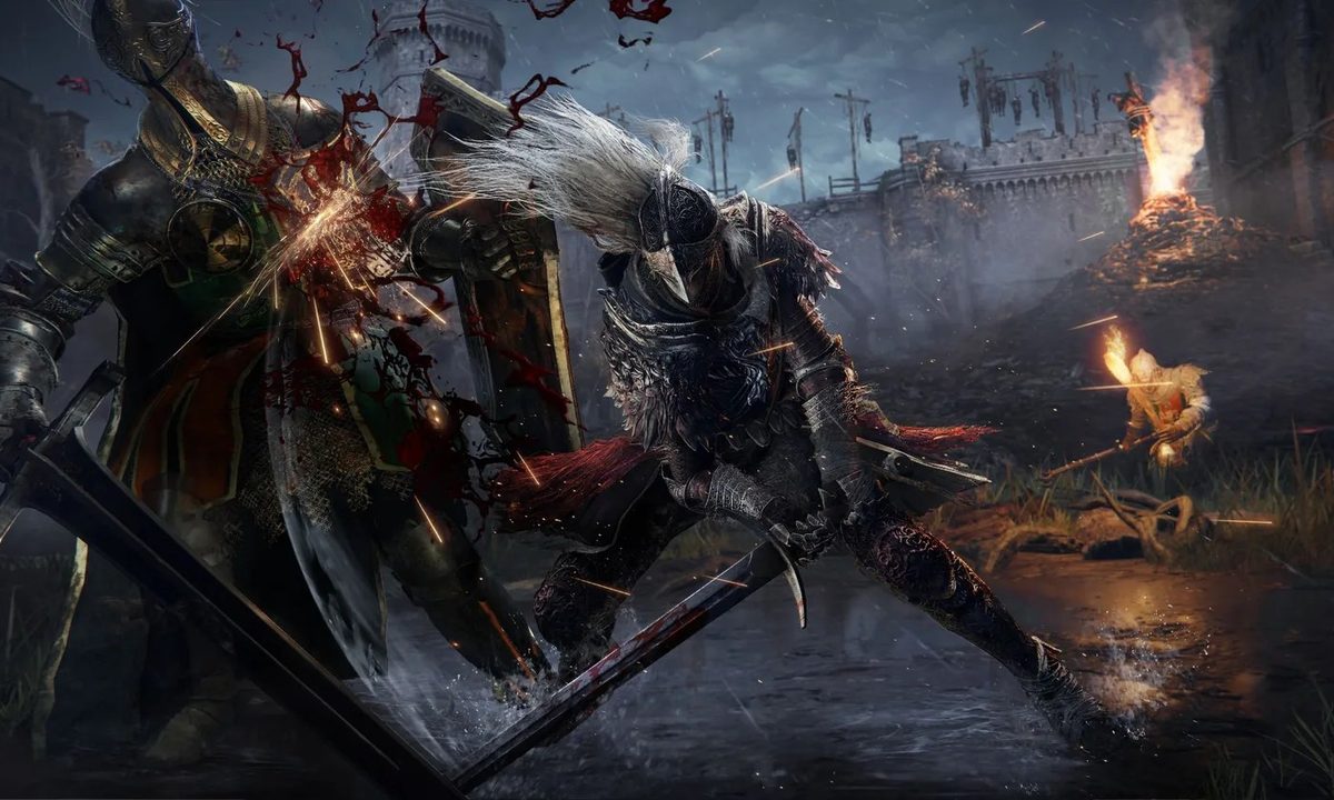 A warrior fights in Elden Ring.