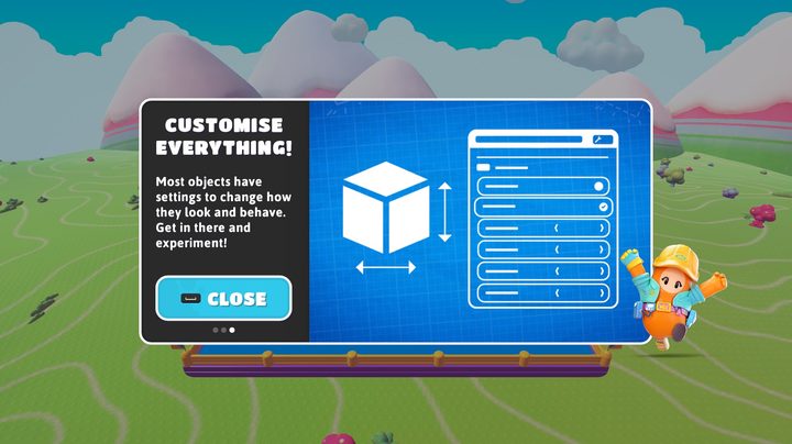 Fall Guys Creative Mode piece edit options.
