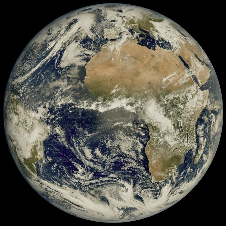 First image of the full Earth disc from the Meteosat Third Generation Imager. The first image from Meteosat Third Generation – Imager 1 (MTG-I1) reveals a level of detail about the weather over Europe and Africa not previously possible from 36 000 km above Earth. The higher-resolution images provided by the instruments on board give weather forecasters more information about the clouds cloaking much of Europe and visible in the equatorial region of Africa and the Atlantic Ocean. Sand and sediment in the waters off Italy are also visible, as well as dust or smog being carried from south Asia. This degree of detail is not possible from the instruments on the Meteosat Second Generation satellites. The image was captured at 11:50 UTC on 18 March 2023 by the Flexible Combined Imager on MTG-I1.