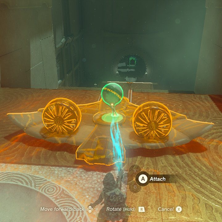 A flying machine with a ball being attached to it