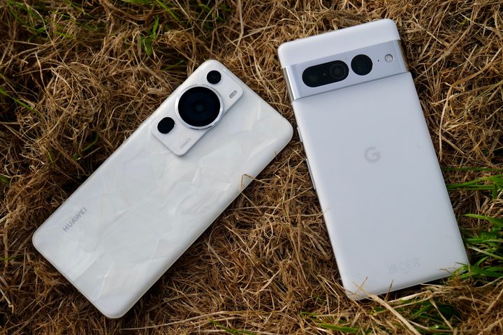 The Huawei P60 Pro with the Google Pixel 7 Pro.