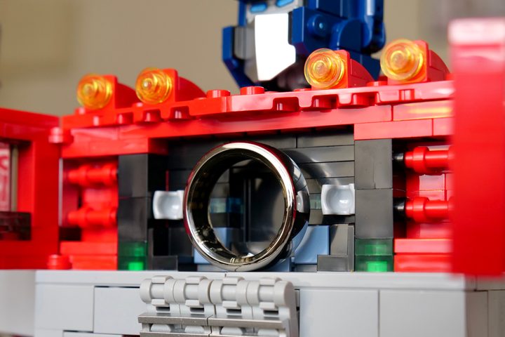 The Oura Ring resting on some Lego.
