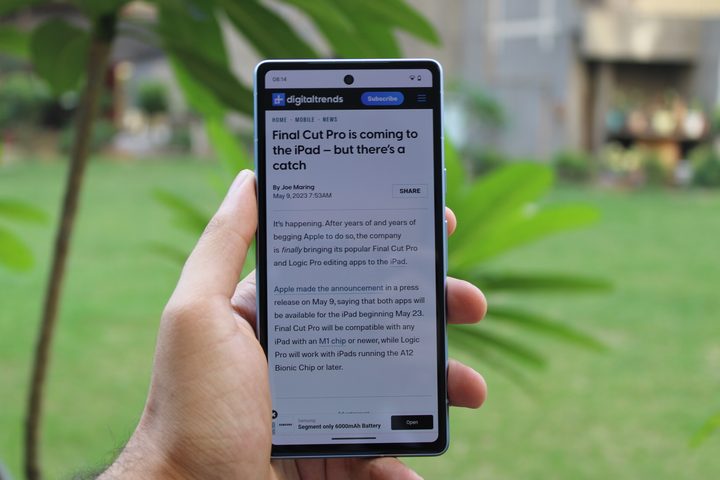 Pixel 7a display.