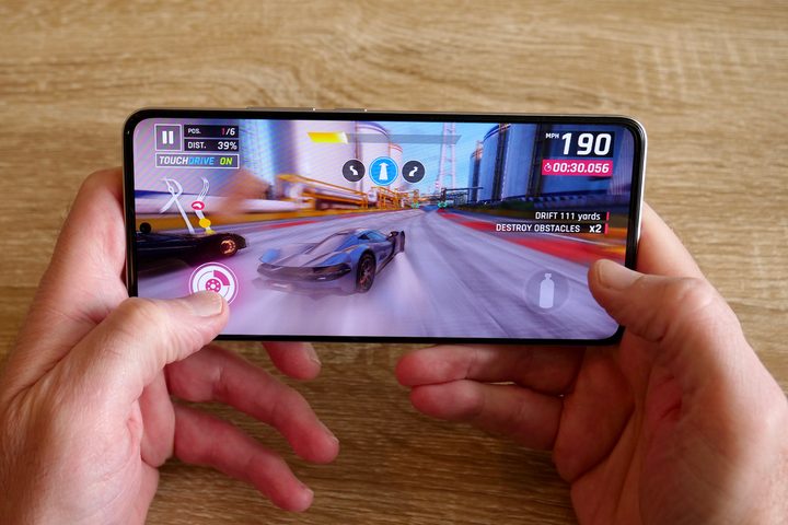 Playing a game on the Poco F5 Pro.