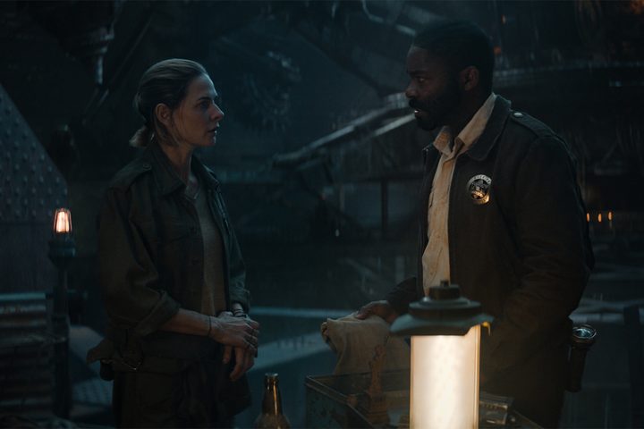 Rebecca Ferguson and David Oyelowo face each other in Silo.