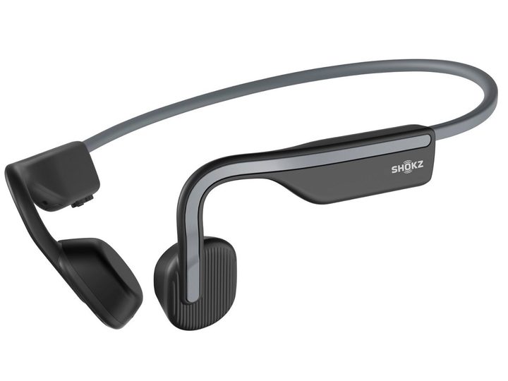 The Shokz OpenMove bone conduction headphones on a white background.