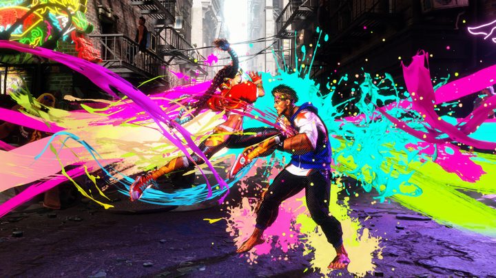 Kimberly and Luke use drive impacts on each other in Street Fighter 6.