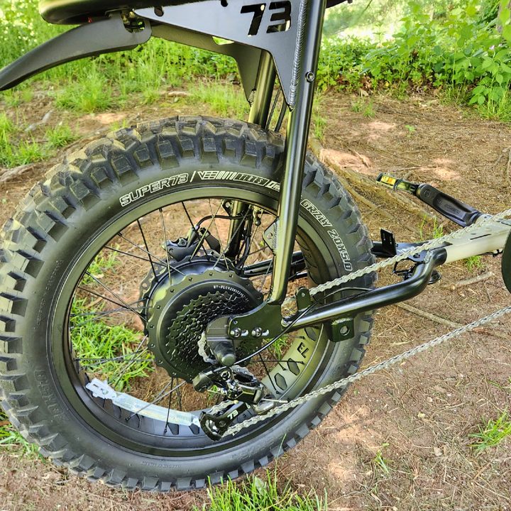 Super73-S Adventure rear fat tire is 5 inches wide.