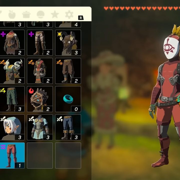 Link wearing the Yiga clan armor set.