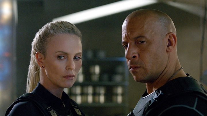 Charlize Theron and Vin Diesel in The Fate of the Furious.