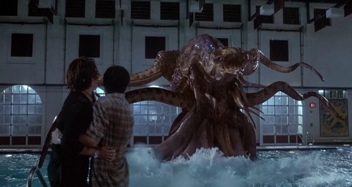 The alien queen emerges from the pool in The Faculty.