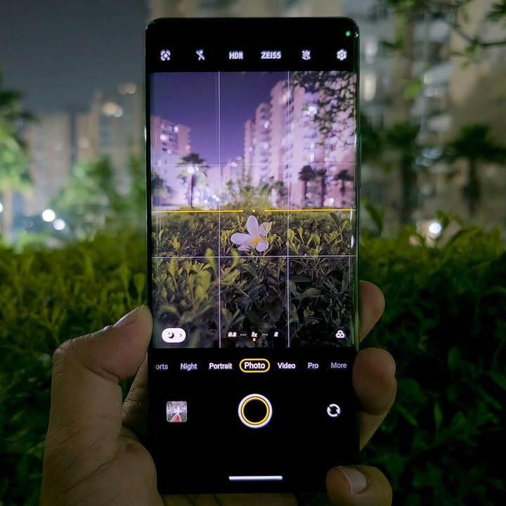 Vivo X90 Pro capturing more light than is visible to the eyes.