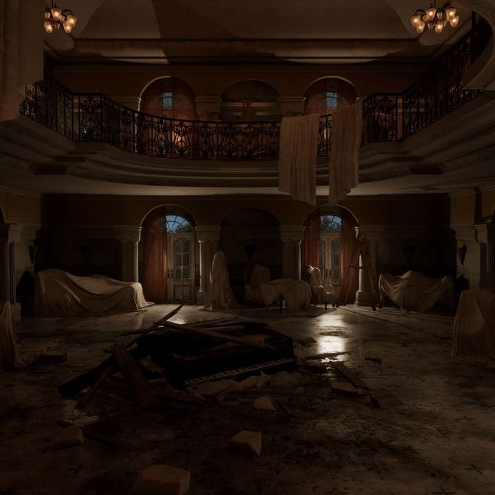 A mansion appears in Alone in the Dark.