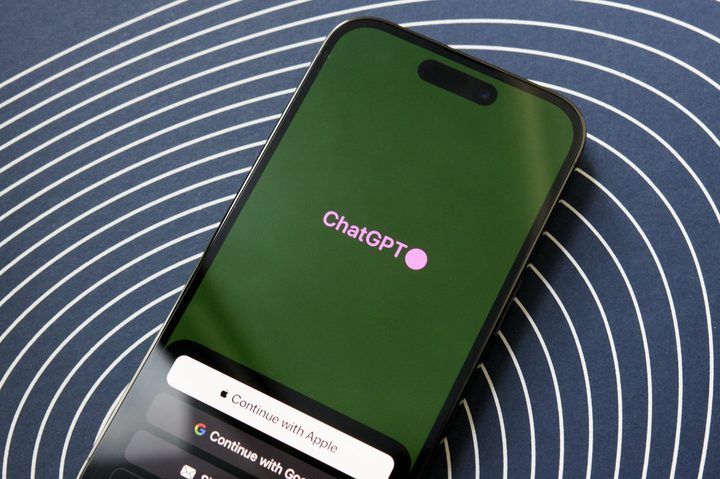 ChatGPT app running on an iPhone.
