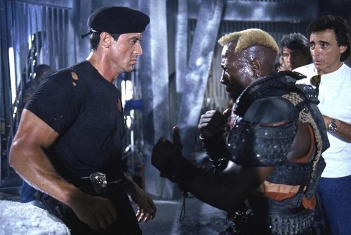 Two men fight in Demolition Man.