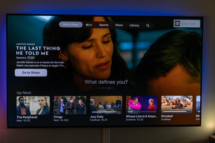 The Apple TV app on Apple TV.