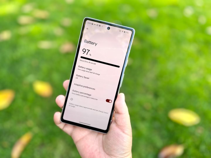 Google Pixel 7a battery