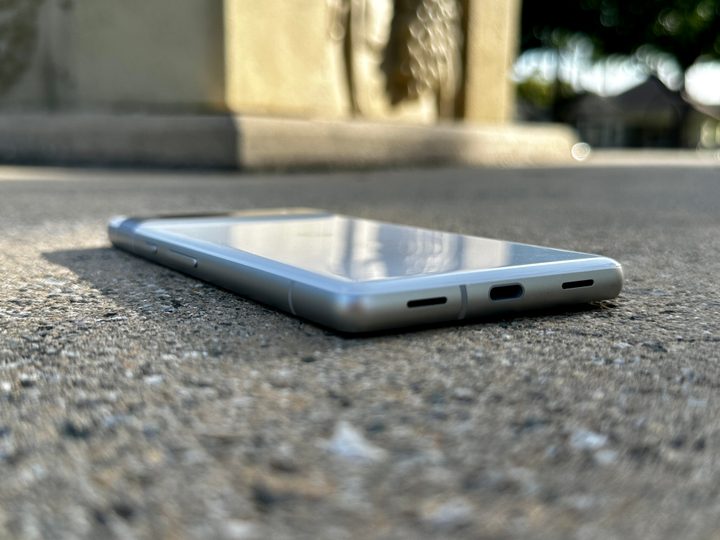 Google Pixel 7a metal frame angled view