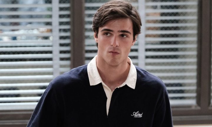 Jacob Elordi looks suspicious in The Narrow Road.
