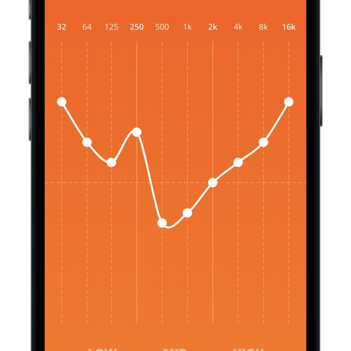 JBL Headphones app for iOS 10-band equalizer.